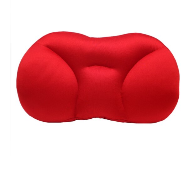 3d pescoço travesseiro ergonômico memória espuma travesseiro criativo sono profundo lavável viagem pescoço partícula travesseiro para sono almofada micro ar: Vermelho