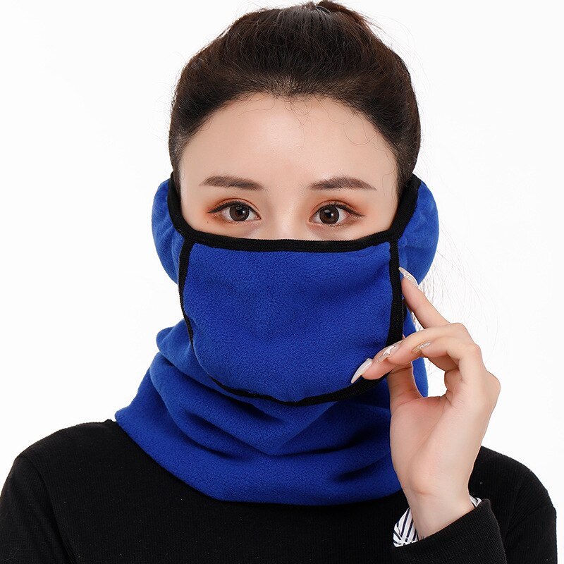 Winter Gezicht Bescherming Riding Gezichtsmasker Nuttig Stofdicht Maskers Bescherming Oor Bescherming Halsbanden Ademend Gezichtsmasker: Royal Blue