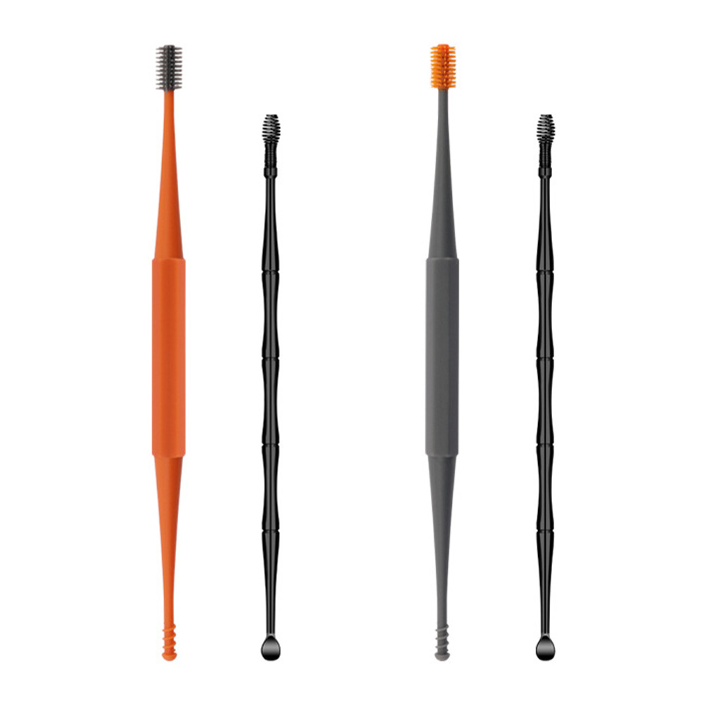 2 Sets Oor Picks Oorsmeer Verwijderen Kit Oor Reinigers Voor Thuis Draagbare Oor Scoops: Default Title