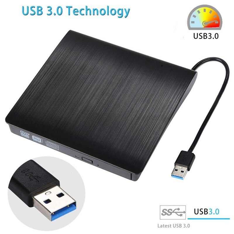 Disco duro externo de plástico duro delgado para Dvd, caja de reescritor de Cd-Rom para portátil, Cd/Dvd óptico, Usb 3,0, Sata, 9,5 Mm