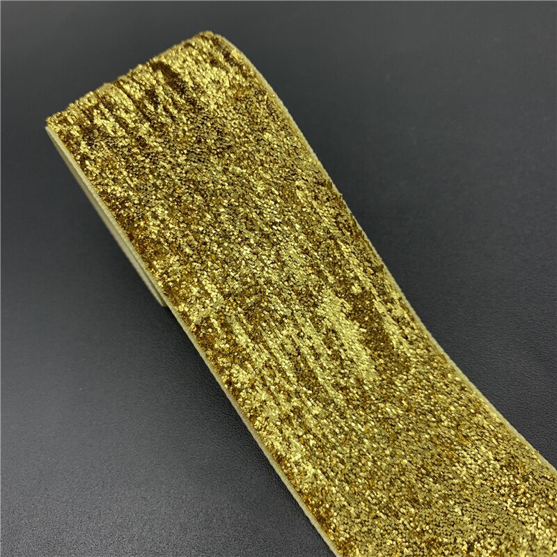 3 yards/parti 38mm glimmer fløjl bånd håndlavet bryllup fest dekoration bånd til indpakning gør-det-selv-hår systof