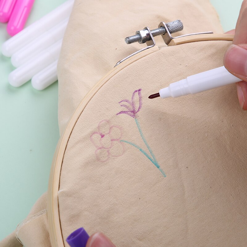 LMDZ Fabric Marker Pen DIY Cross Stitch Water Erasable Pen Water Soluble Dressmaking Tailor's Pen for Quilting Sewing Tools