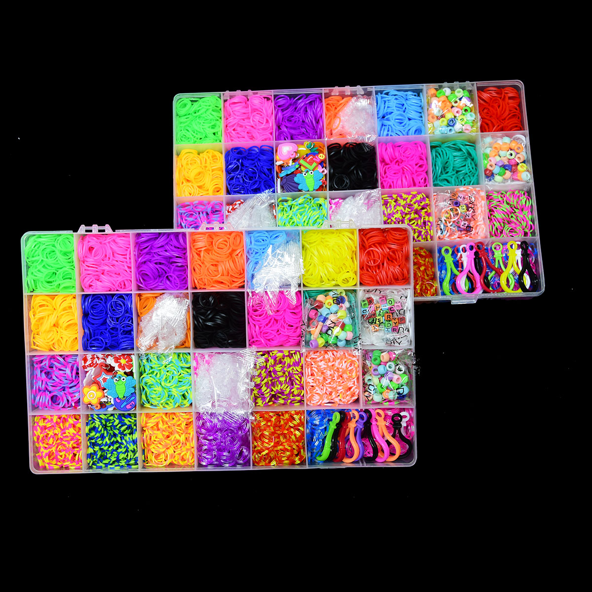 10000pcs Loom Rubber Bands Kits Beads Toys Set Hand Knitting Machine Handmade DIY Rainbow Weave Color Bracelet Girl