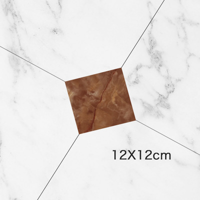 10pcs Self-Adhesive Floor Tile Stickers PVC Waterproof Wall Ceramic Sticker Wear-resistant Art Diagonal Home Decoration: D3