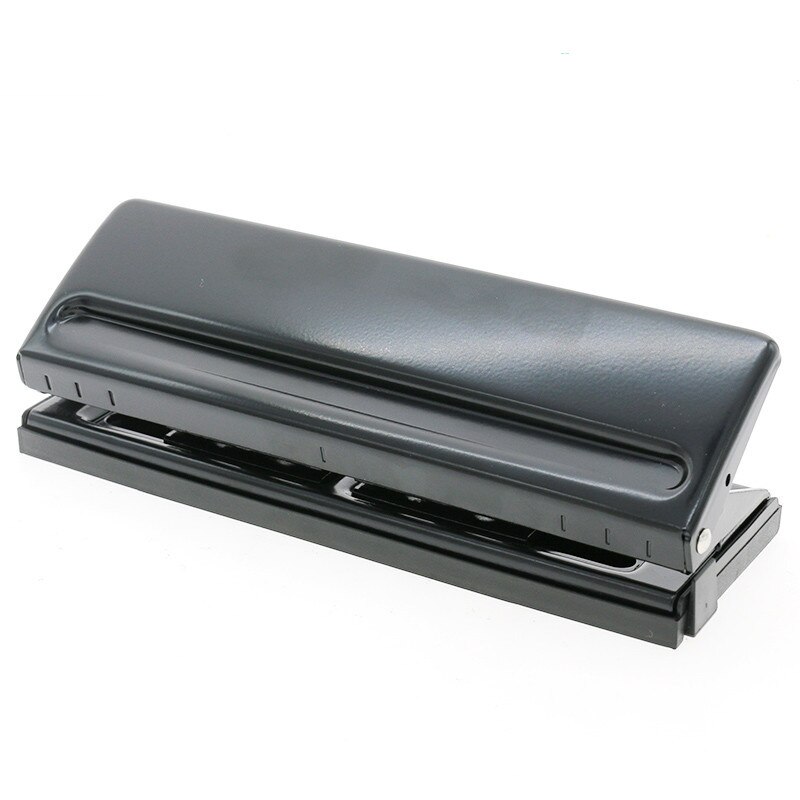 6 Holes Paper Puncher, Adjustable Stainless Steel Desktop Hole Punch, 6 Sheets Capacities: Default Title