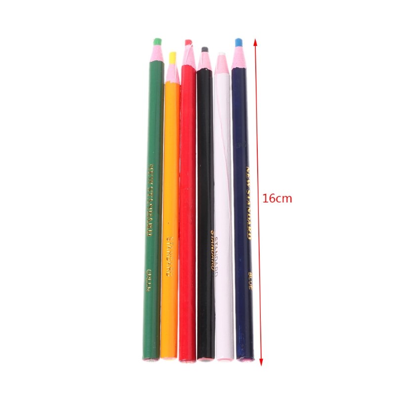 6 farben Marker Für Metall Glas Stoff China Graph schälen aus Fett Wachs Bleistift