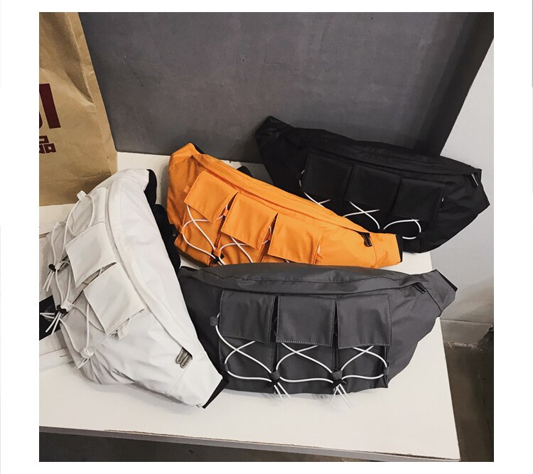 Marca original grande-capacidade saco de peito de rua personalidade trabalho feito com ferramentas saco de função casal tendência japonesa saco de desporto saco do mensageiro