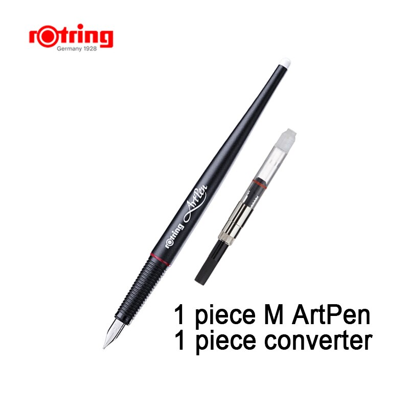 rotring Art Pen Sketch Fountain Pen drawing EF/ F/M/ B/1.1mm/1.5mm/1.9mm/2.3mm 1 Piece: M and converter