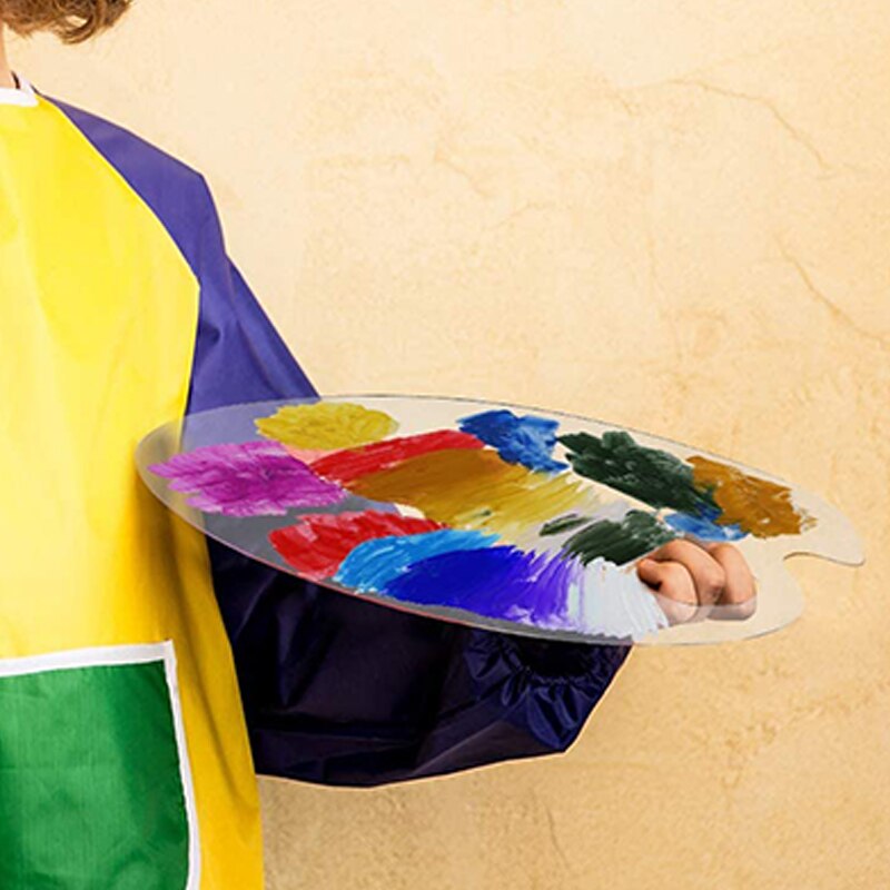 4 Stuks Acryl Verf Palet Ovale Verf Palet Art Palet Voor Diy Art Craft Schilderen, 2 Maten, 11.8X7.9 In,10X6 In