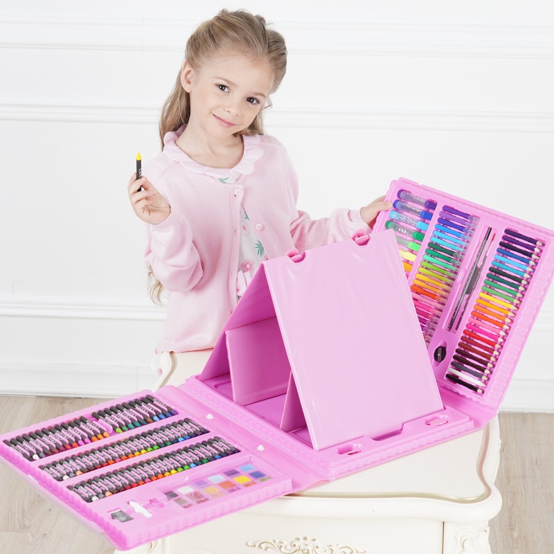 176pcs Art Set Children Painting Marker Pen Artist Crayon Drawing Pen For Kids Box Art Supplies School Supplies Art Marker
