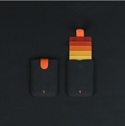 New dax  v2 mini slim portable card holder for men and women, id card holder protector, gradient wallet, business card case