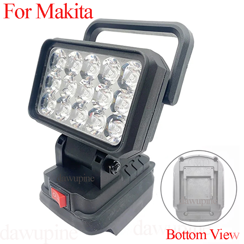 Voor Makita 18V Li-Ion Batterij Accessoire BL1830 LED Werklamp Licht Zaklamp Zaklamp Lantaarn Camping Noodverlichting BL1430: Default Title
