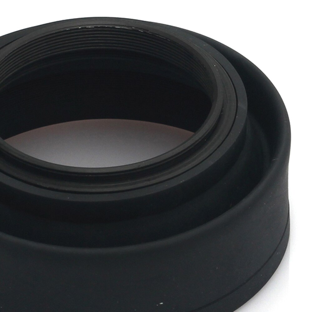 Pixco 49mm 3-Stage pliable 3in1 en caoutchouc lentille capuche costume pour Canon Nikon Pentax caméra