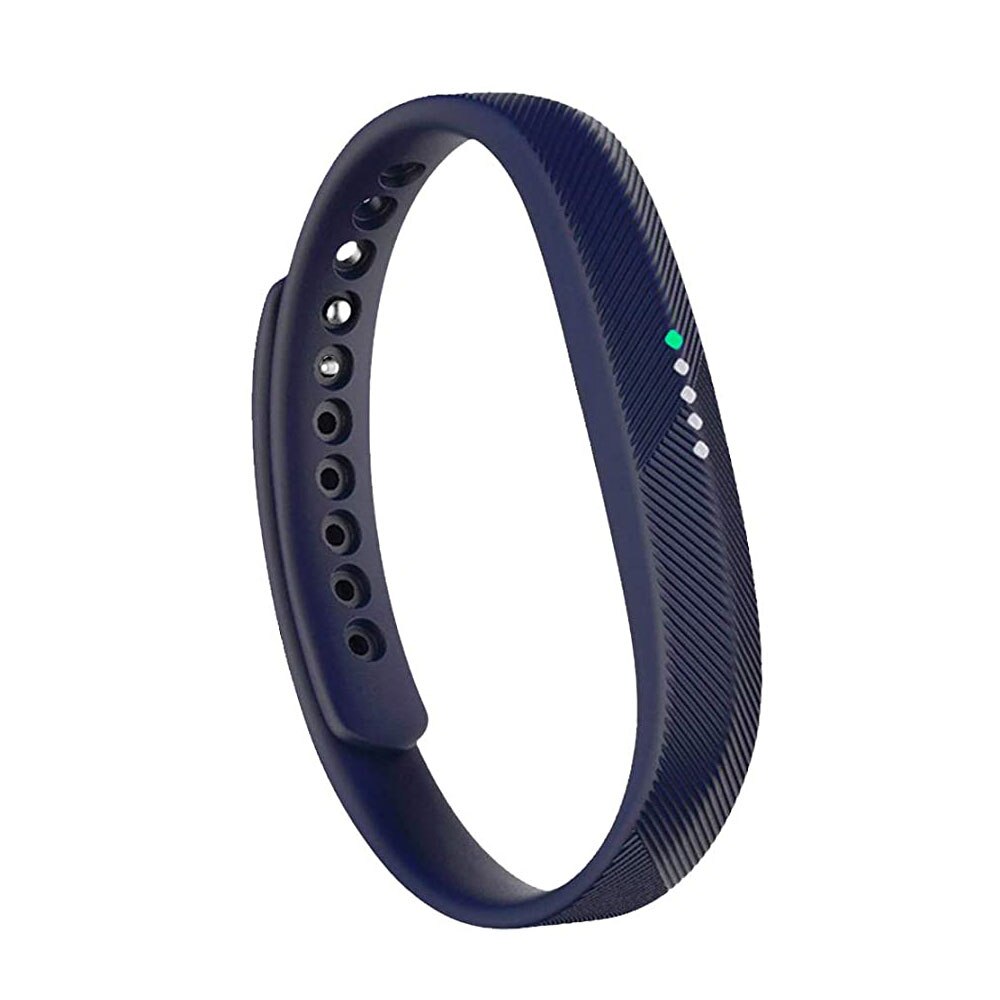 Siliconen Band Verstelbare Band Voor Fitbit Flex 2 Smart Horloge Vervanging Accessoires Polsbandje Band Armband Voor Fitbit Flex2: Navy Blue / L