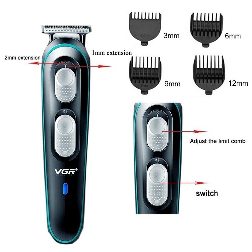 Elektriske hårklippere usb genopladelig trimmer frisørsalon hjem multifunktionel hovedskærermaskine