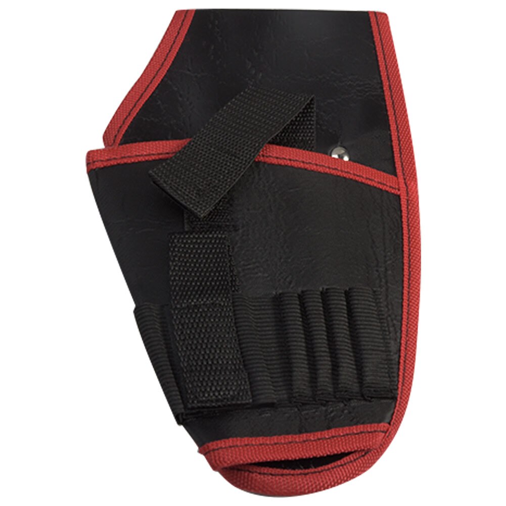 Portable Cordless Drill Holder Drill Cordless Screwdriver Waist Power Tool Bag: Red