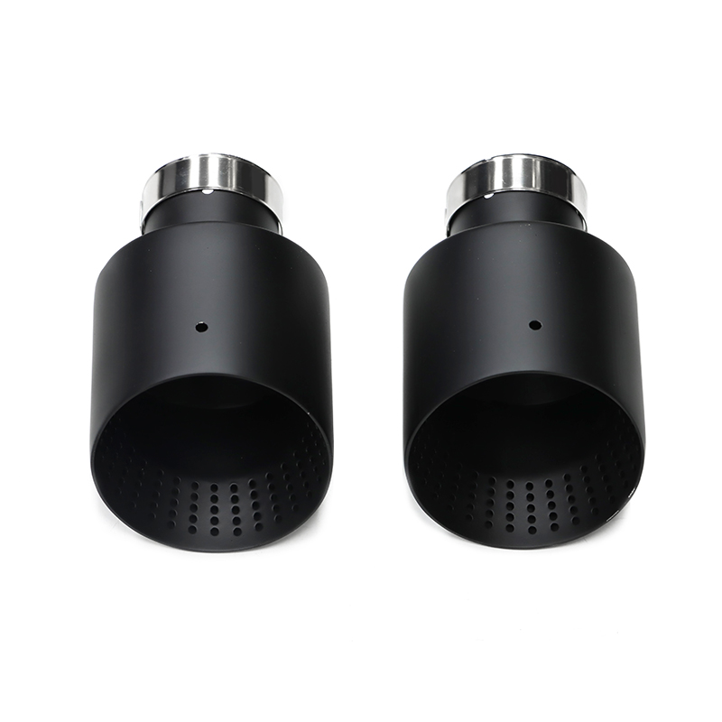 1Piece Matte Black Stainless Steel Car Muffler Tip System Pipe Universal Exhaust Tip For VW GTI MK7 Golf 7 Exhaust Nozzle