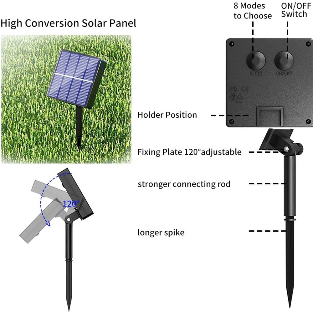 300LEDs Outdoor Seil Solar LED Lichterkette PVC Rohr Fee String Lichter für Pool Balkon Baum Garten Hof Zaun deck Party