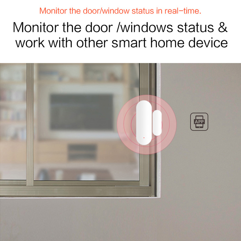 2 in 1 Smart Home Wireless WiFi Door / Window Sensor ALARM System , Automation Smart Swtich Work with Tuya Alexa Google Home
