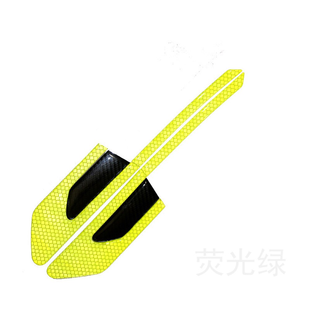 2 stuks/set anti-botsingswaarschuwingsmarkering voor fiets, vrachtwagen, motor, auto, reflecterende strip, veiligheidsstickers voor auto's, wielfolie, waarschuwingstape: Groente