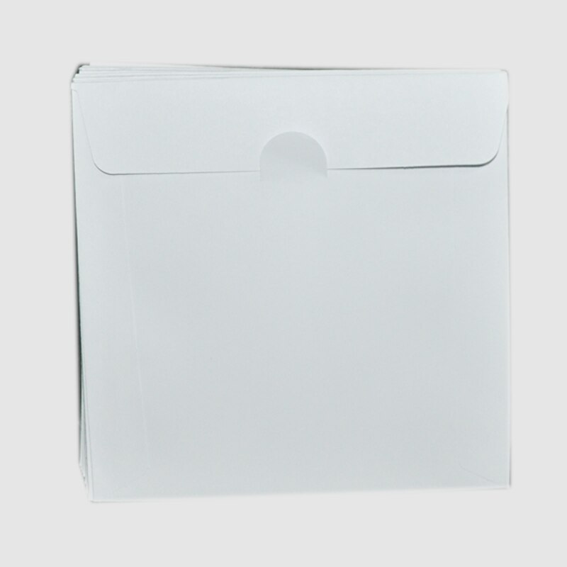 100pcs Blank white CD envelope DVD sleeve with clear pvc window