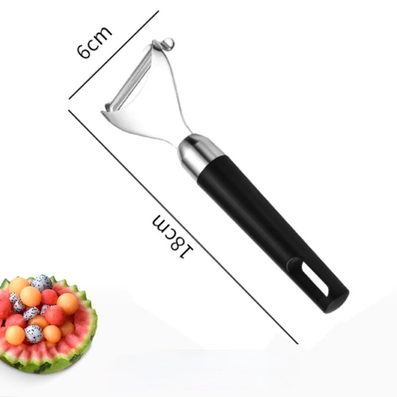 Stainless Steel Watermelon Slicer Cutter Peeler Carving Knife Vegetable Fruit Tools Kitchen Accessories Watermelon Spoon WQQB66: D-type planer