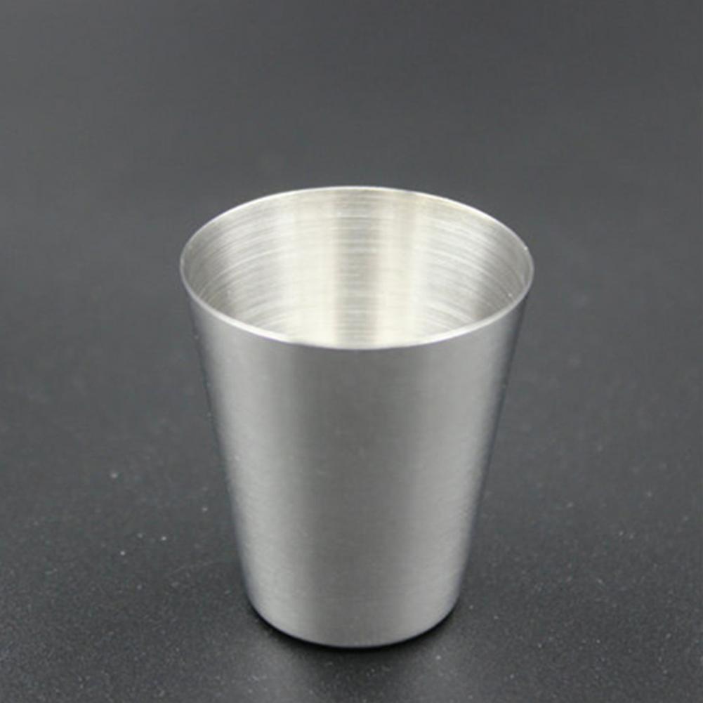 4Pcs/Set Mini 30ml Simple Stainless Steel Wine Cups Travel Drinking Bottle Hip Flask Cup PU Leather Cover Whiskey Hip Flask