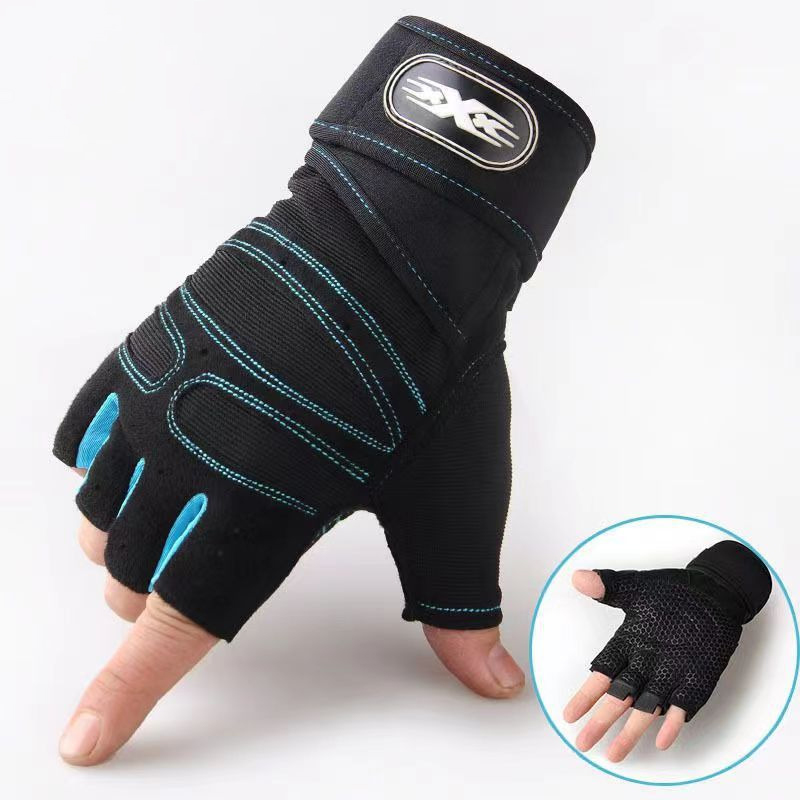 Turn handschuhe für Männer Frauen Fitness Gewichtheben Armband Handschuhe Bodybuilding Training Sport Übung Fahrrad handschuh stoßfest: WHITE / M