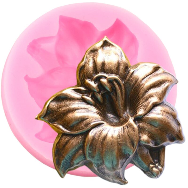 Blume Blossom Silikon Form Plumeria Orchidee Fondant Formen Kuchen Dekorieren Werkzeuge Cupcake Topper Candy Schokolade Gum Paste Formen: CD414