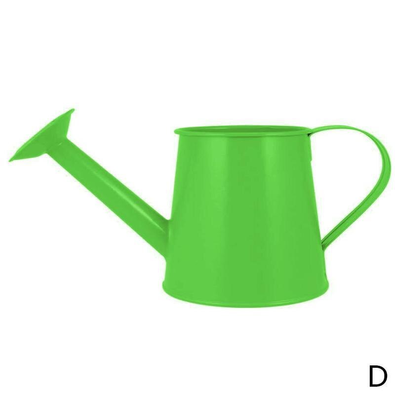 1pc Süssigkeit-farbige Mini Gießkanne Hause Dekoration Fass Blume Anordnung Sukkulenten Pflanzen Topf Metall Gießkanne Gerät: D