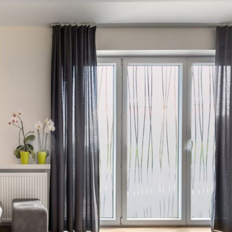 3D Cross Pattern Frosted No Glue Static Cling Privacy Glass Window Film For Home Decoration Static Film For Window