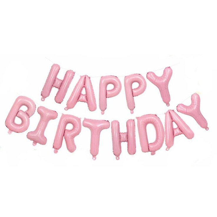 16 inch Letters HAPPY BIRTHDAY Foil Balloons Happy Birthday Party Decoration Kids Alphabet Air Balloons Baby Shower Supplies: Light Green