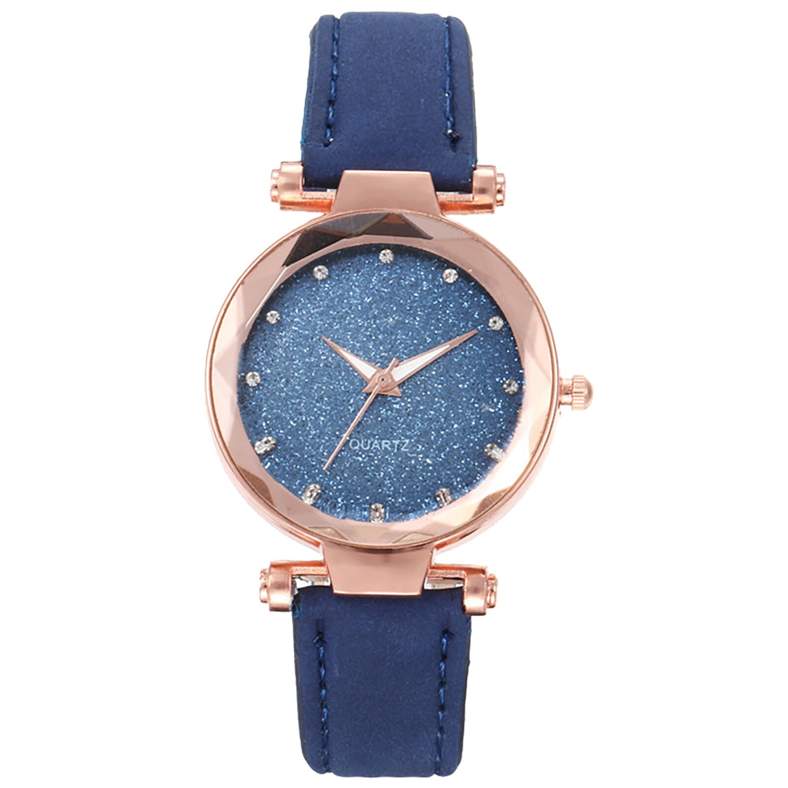 Quartz Horloges Modieuze Star Sky Prachtige Diamanten Retro Lederen Band Quartz Dames Horloge Relogio Feminino Montre Femme: B