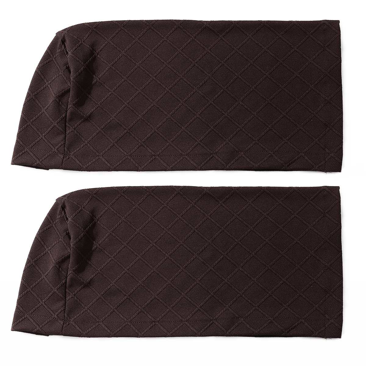 2 uds muebles nuevos reposabrazos cubre sofá fundas para sofá silla brazo protectores Anti-deslizamiento elástico: Marrón