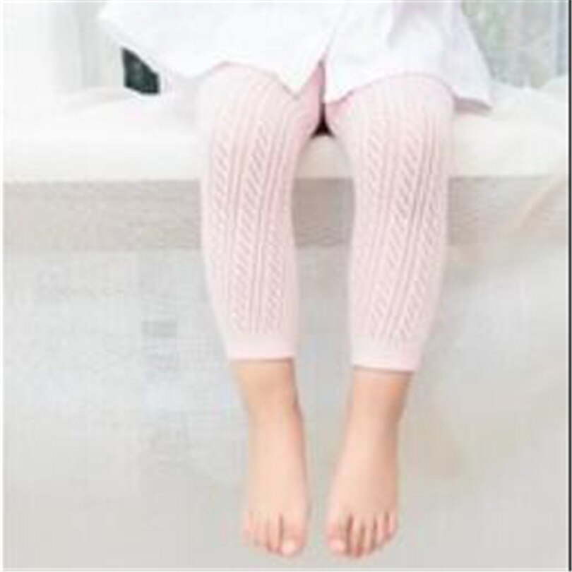 Pantimedias de punto de algodón para bebés y niñas, medias suaves, cálidas, de 0 a 3 años: pink / 24 meses