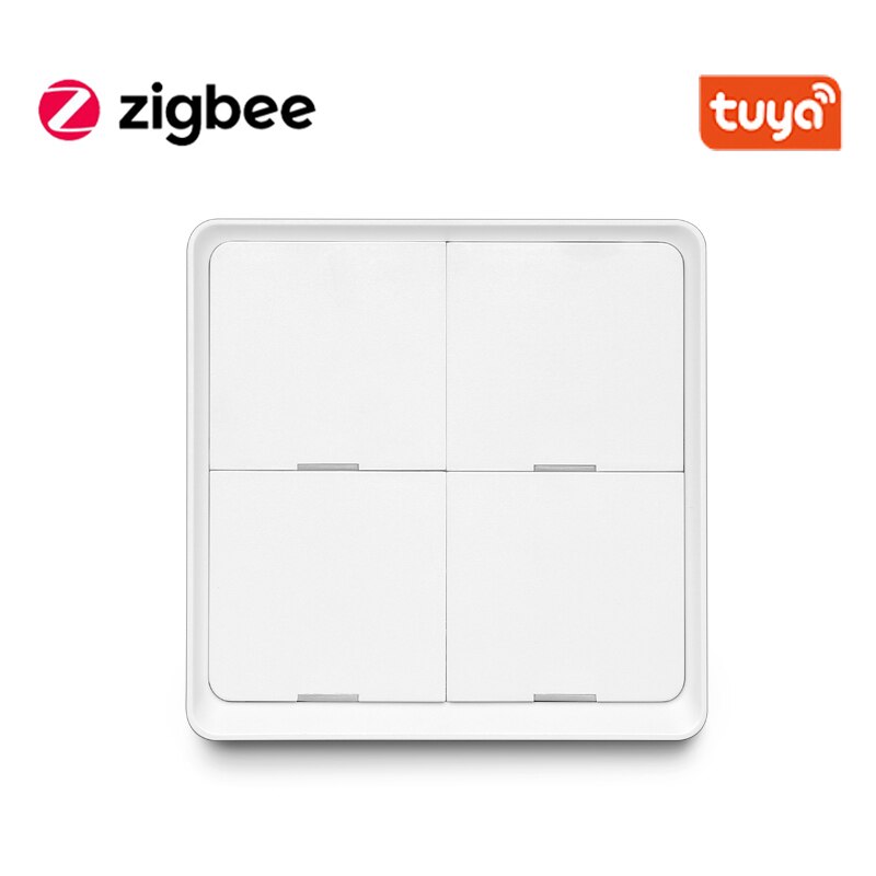Tuya Smart ZigBee Smart Switch 4 Gang Scenario Scene Switch Support Zigbee2mqtt Home Assistant Smart Home Automation
