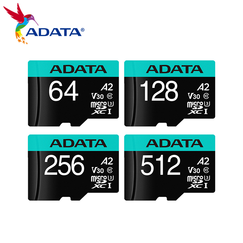 Originele Adata Micro Sd Kaart Flash Geheugenkaart Sdxc A2 U3 4K V30 Microsd 64Gb 128Gb 256Gb 512Gb Tf Opslagkaart Voor Pc Telefoon