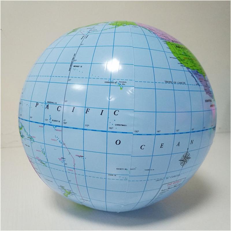 Pvc Lucht Inflatie Engels Globe Kleurrijke Wereldkaart Stress Relief Speelgoed Baby Kids Zachte Bal