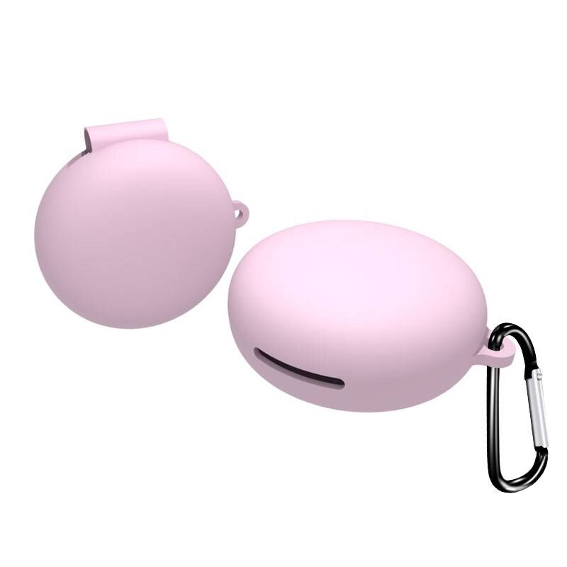 Funda de silicona para auriculares OPPO Enco W13, funda protectora de silicona blanda con hebilla antipérdida: 5 Pink