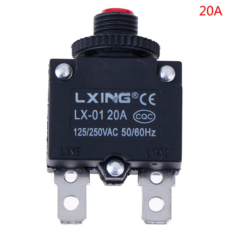 1Pc Circuit Breaker Overload Protector Switch Fuse 3A 4A 5A 6A 8A 10A 15A 20A 30A Thermal Switch Overload Protector Push Button: 20A
