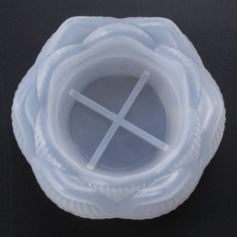 Molde de silicona con forma de flor grande para almacenamiento de loto, plato con forma de flor, molde para Cenicero Floral, bandeja grande, molde para hacer flores, artesanía de resina epoxi