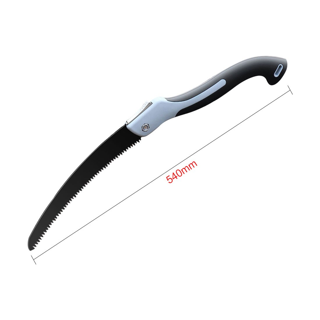 Folding Cutting Hand Tools Mini Saw With TPR Handle Collapsible Miter Saw For Garden Woodworking Pruning Saw With Hard Teeth: 540MM Curved saw
