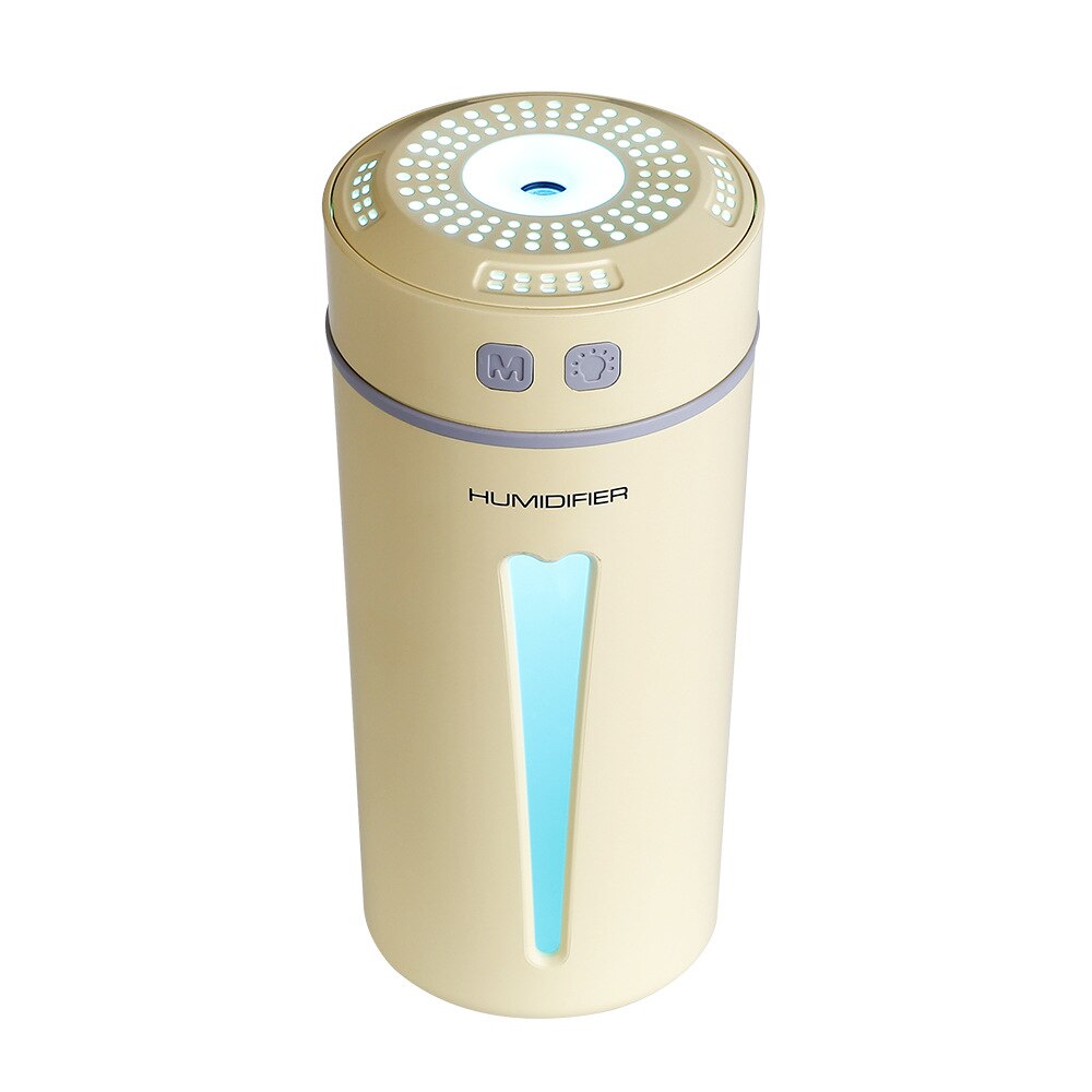 1Pcs Mini Car Air humidifier eliminate static electricity clean air Care for skin humidifier Auto Interior Supplies: Yellow