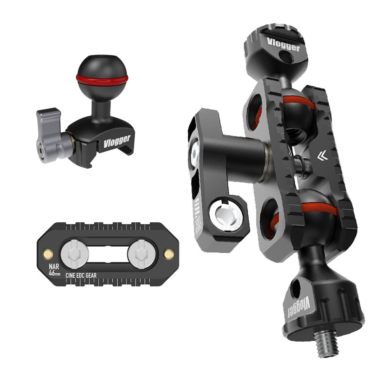 Camera Magic Arm Ball Head W/Nato Klem Connector Scharnierende Arm Vervangen Rig Dslr Monitor Draagbare Beugel Glijbaan Slot adapter: OD 46mm Arm