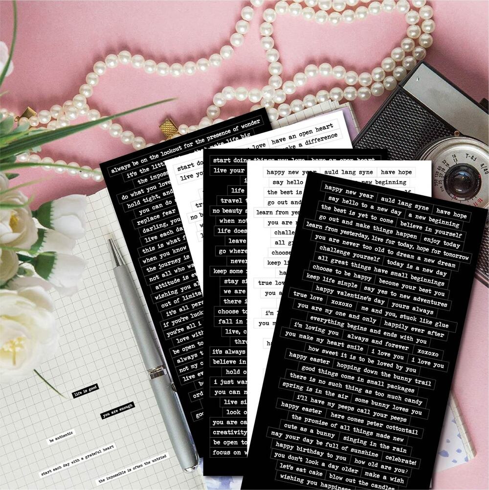 8PCS/set Small Talk Bless Saying Aesthetic DIY Book Journal Stickers Scrapbooking Stationery School Art Supplies