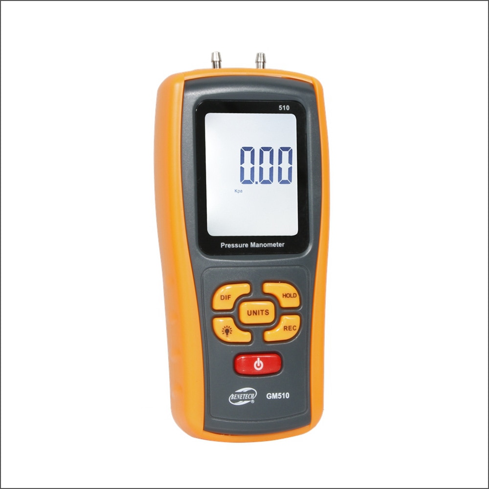 BENETECH Pressure Gauge Manometer Pressure Differential Tester Handheld Digital Manometer Pressure Manometer GM510 GM511