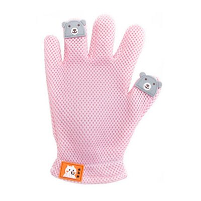 Haustier Handschuh Katze Pflege Handschuh Katze Haar Entferner Bürste Handschuhe Hund Kamm für Katzen Schlecht Sauber Massage Haar Entferner Bürste für Hunde Katzen: Rosa Rechts Hand