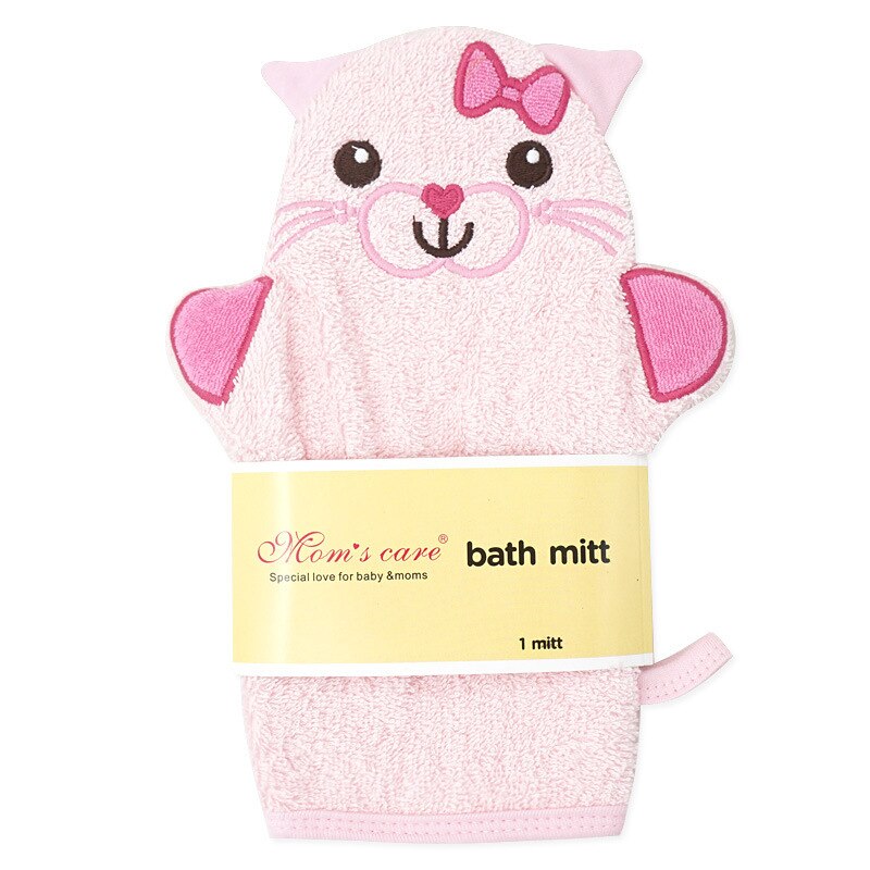 Cartoon Baby Baby Bad Handschoen Handdoek Leuk Dier Super Zacht Katoen Bad Douche Brush Spons Diepe Reiniging Huid Voor Kinderen: animal01