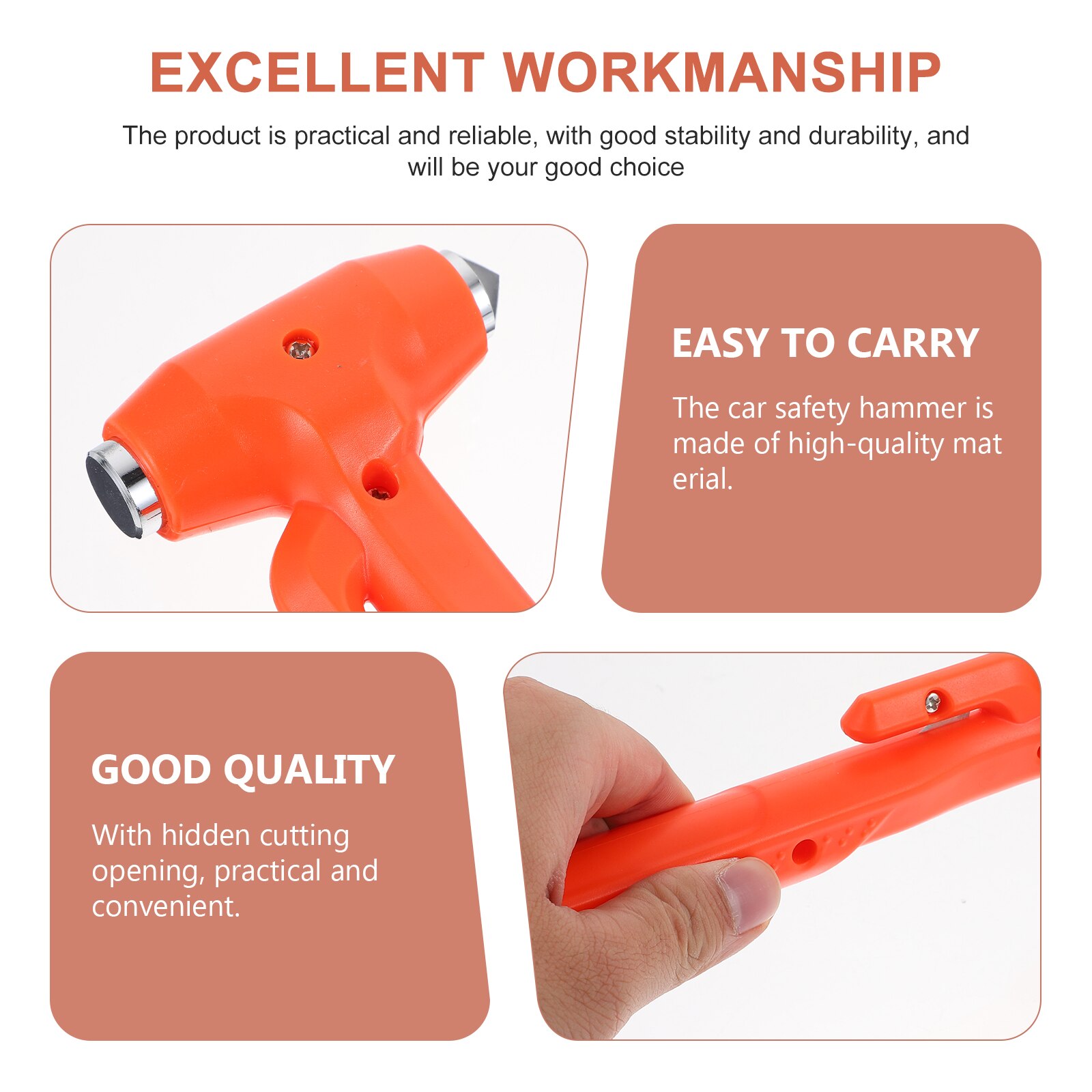 1pc Multipurpose Practical Car Safety Hammer Emergency Escape Hammer Glass Window Breaker