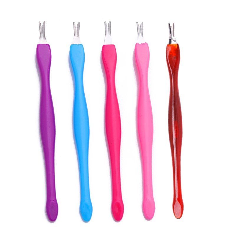 Empujador de cutículas de acero inoxidable, producto para eliminar la piel muerta, utensilios para el cuidado de las uñas, pedicura, removedor de cutículas, horquilla